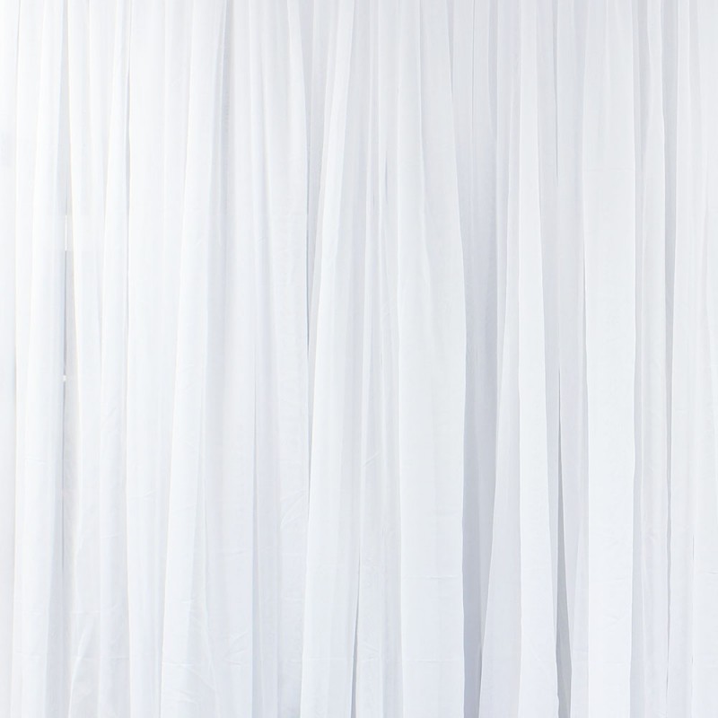 Pipe & Drape - White Sheer Draping